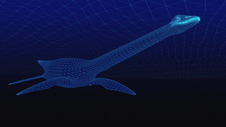 wireframe plesiosaur