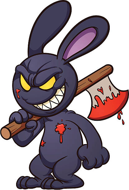 Evil Bunny Stock Illustration - Download Image Now - Rabbit