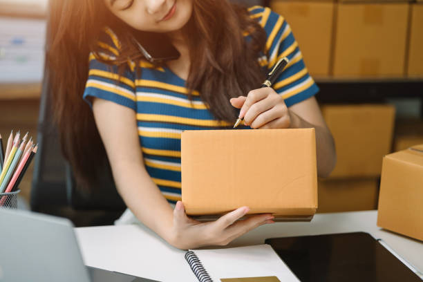 istock young asian women using smartphone contacted a customer asking for a shipping address. 1620462427