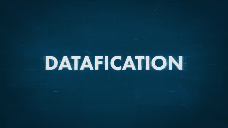 Datafication with digital technology hitech concept