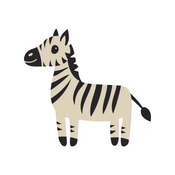 Vector illustration of Funny Zebra vector illustration