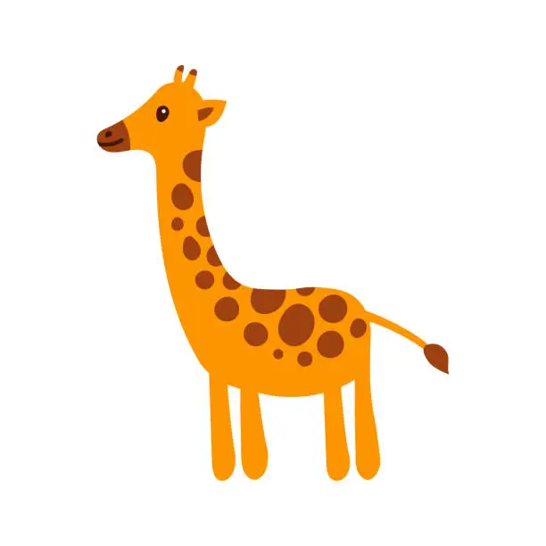 Vector illustration of Funny Giraffe vector illustration