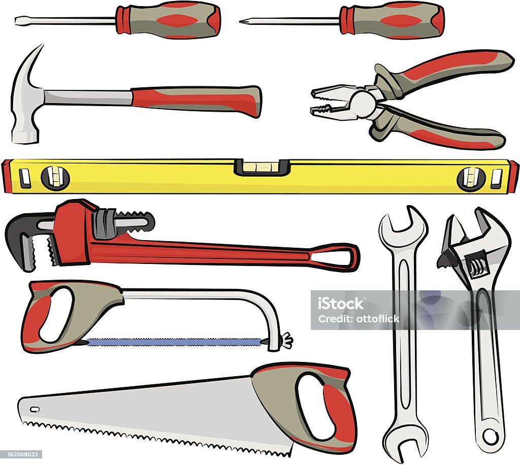 Utensili manuali - arte vettoriale royalty-free di Attrezzi da lavoro