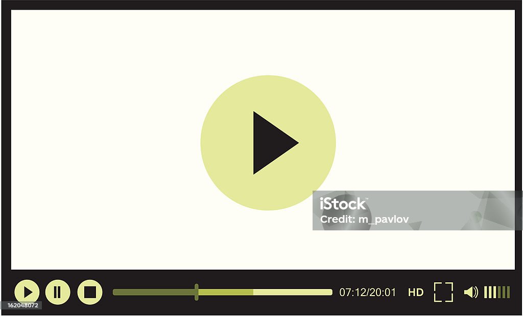 Lettore Video per il web - arte vettoriale royalty-free di Applicazione mobile
