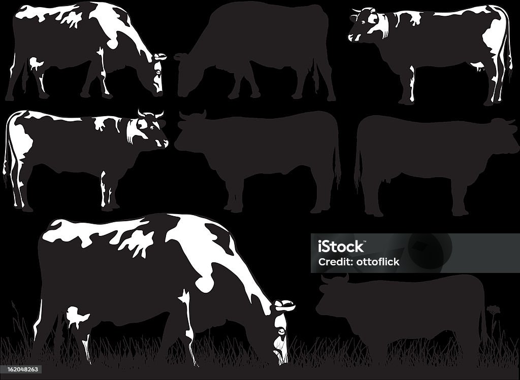 Ganado vacuno y de toro - arte vectorial de Ganado vacuno libre de derechos