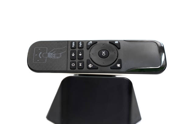 istock Image showing air mouse wireless remote for controlling media player device on a white background. 1620487010
