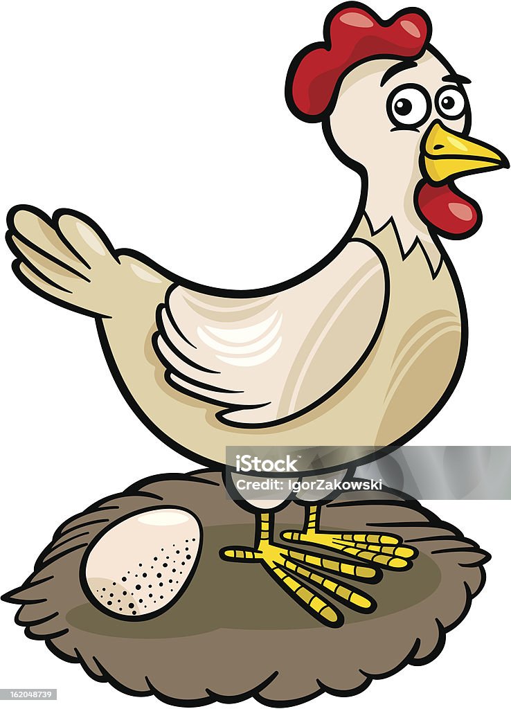 hen farm animal cartoon illustration Cartoon Illustration of Funny Hen or Chicken Farm Bird Animal Animal stock vector