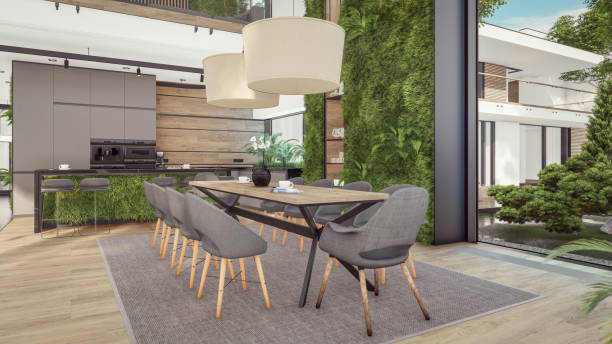 istock 3d rendering of expensive cozy interior with green walls in night 1620505467