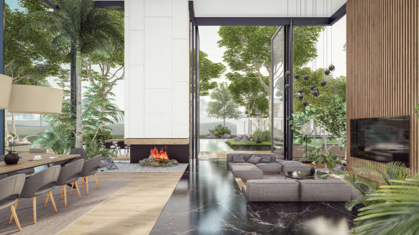 istock 3d rendering of expensive cozy interior with green walls in night 1620505714