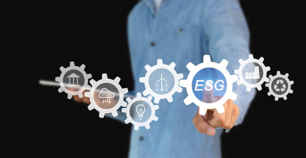 istock Green forest icons with environment icons of esg, co2, and net zero technology environment. Corporate Sustainable Environment 1620531074