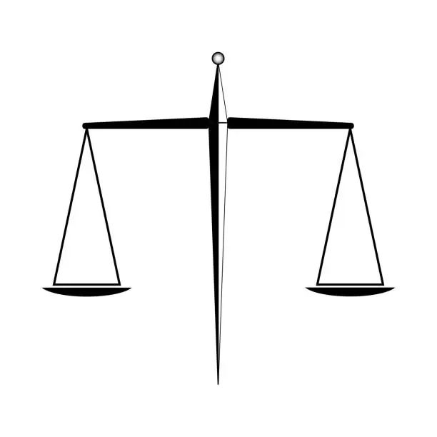Vector illustration of Scales of Justice