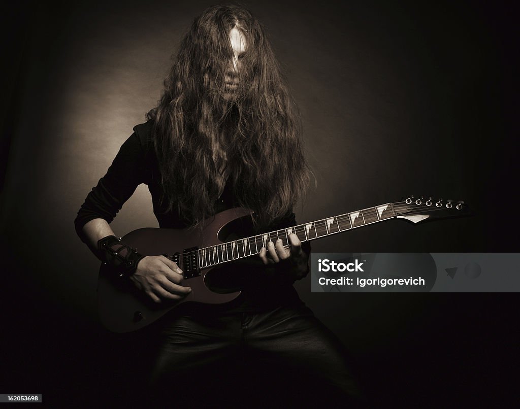 Furioso metal Guitarrista - Royalty-free Música Heavy Metal Foto de stock