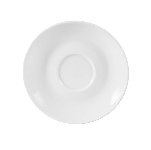 small plate isolated on white with clipping path included - 茶碟 個照片及圖片檔