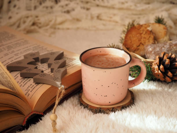 Cozy Winter Evening: Hot Chocolate, Cookies, and a Book