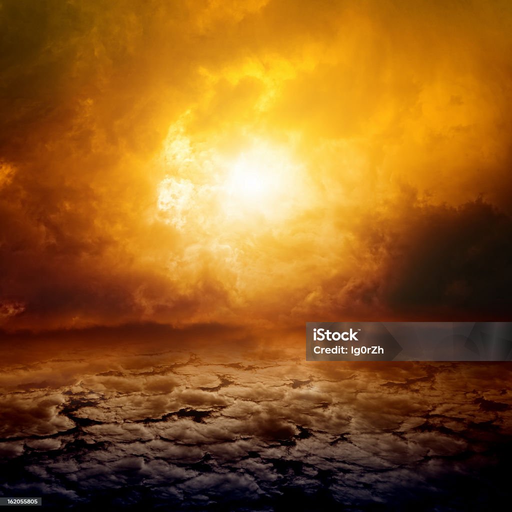 Dramatic nature background of clouds and a sunset Dramatic apocalyptic background, mayan end of world, red sunset, armageddon, hell Backgrounds Stock Photo
