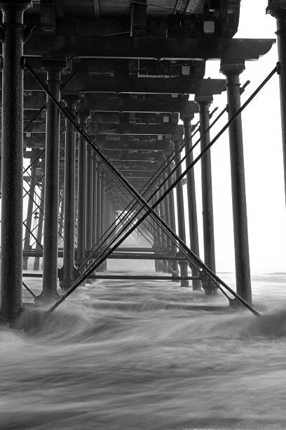 Under Saltburn Pier stock photo