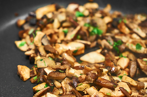 Homemade Healthy Sauteed Mushrooms with Butter and Thyme