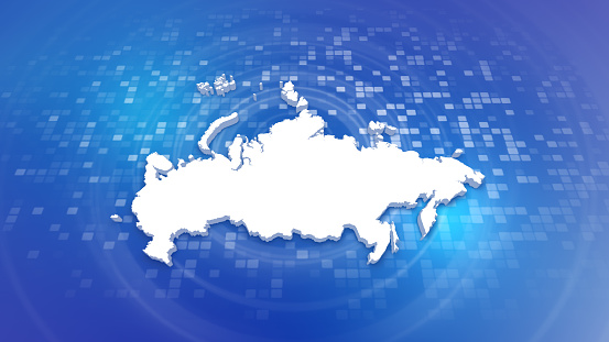 Russia 3D Map on Minimal Corporate Background\nMulti Purpose Background with Ripples and Boxes with 3D Country Map\nUseful for Politics, Elections, Travel, News and Sports Events