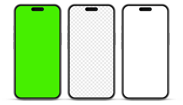 istock 3D realistic high quality smartphone mockup with isolated background. Smart phone mockup collection. Device front view. 3D mobile phone with shadow on white background. 1620568546