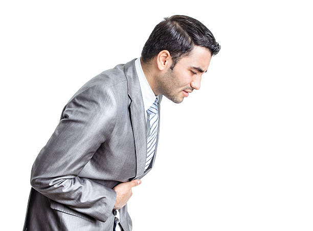 istock Business man with stomach ache 162056947