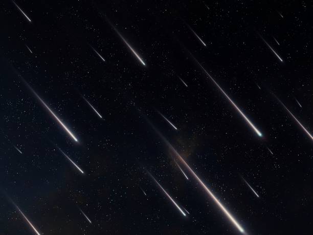 istock Starfall in the sky. Beautiful meteor storm. 1620573480