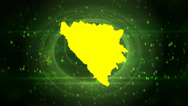 istock Bosnia and Herzegovina Map on Digital Background 1620585361