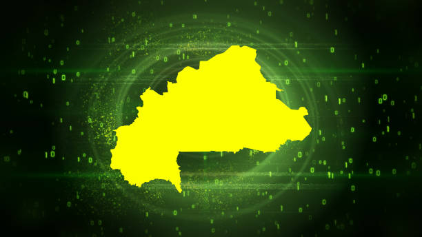istock Burkina Faso Map on Digital Background 1620587072