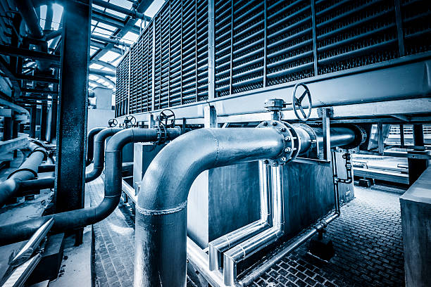air conditioning systems air conditioning systems on the roof of modern building. adobe rgb 1998 use........... air duct photos stock pictures, royalty-free photos & images