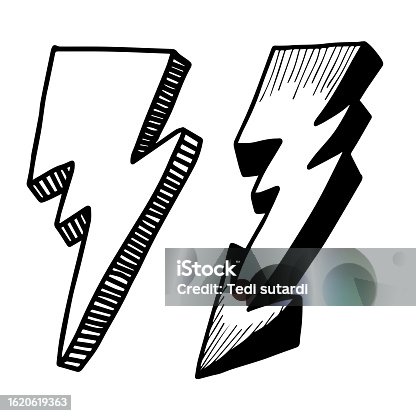 istock set of hand drawn vector doodle electric lightning bolt symbol sketch illustrations. thunder symbol doodle icon. 1620619363