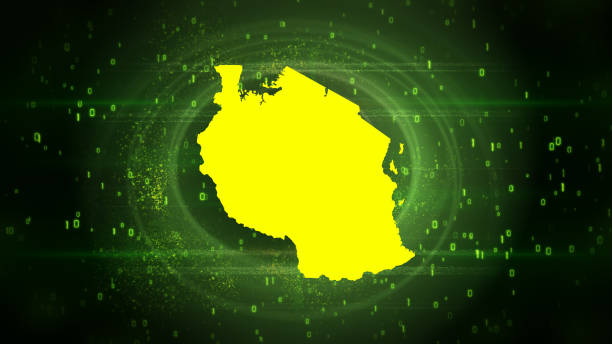 istock Tanzania Map on Digital Background 1620650895
