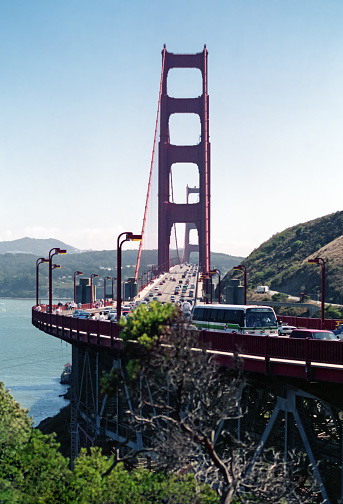 Golden Gate Bridge at San Francisco,California,USA in 1994.