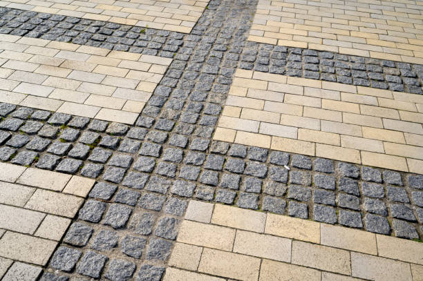 istock colored stone pavers, street tiles with patterns and ornaments, pedestrian path 1620672288