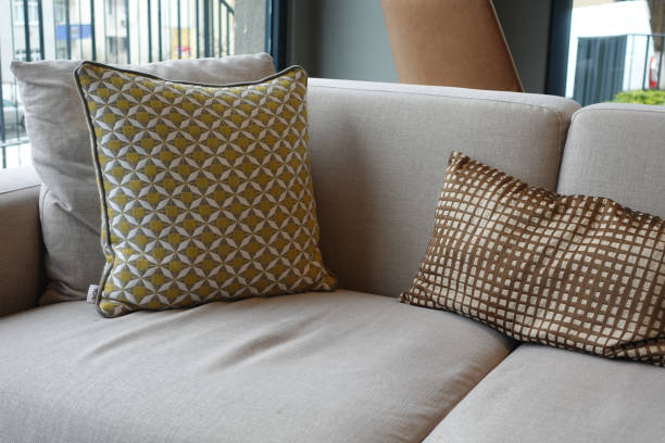 istock modern grey sofa with pillows in living room at home 1620681966