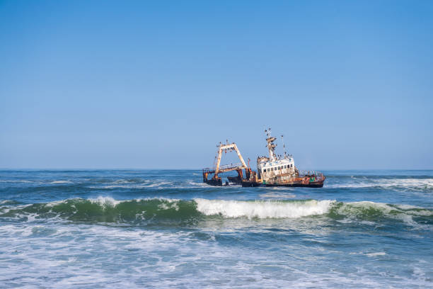 istock Wrecked trawler off the skeleton coast 1620721527