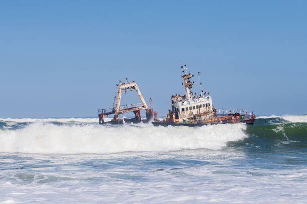 istock Wrecked trawler off the skeleton coast 1620721528