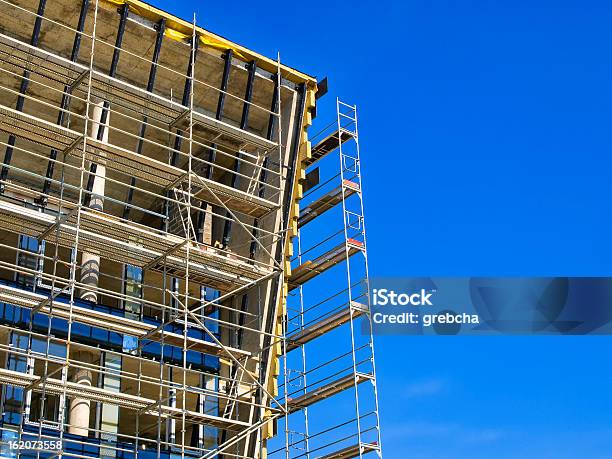 Construction Site Stock Photo - Download Image Now - Architectural Column, Blue, Building Exterior