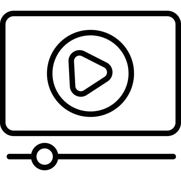 Vector illustration of Internet video Isolated Vector Icon that can be easily modified or edit