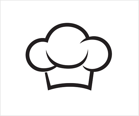 creative chef hat vector icon symbol design illustration