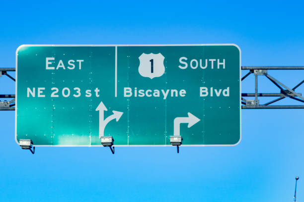 istock street sign highway no 1 direction Key Biscane Miami 1620771035