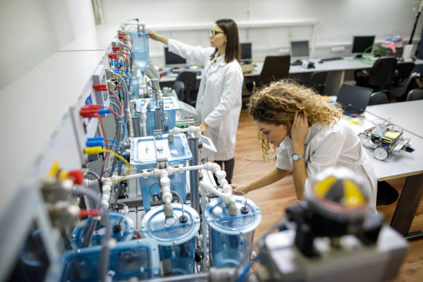 istock Female engineers works on new project in laboratory 1620780279