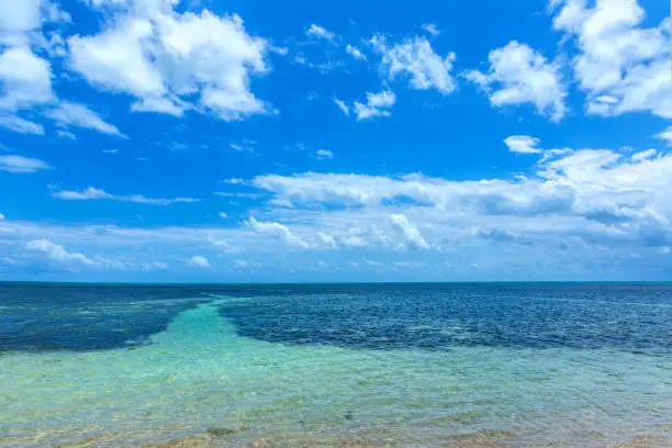 beautiful empty beach in the Keys near Key West, Florida