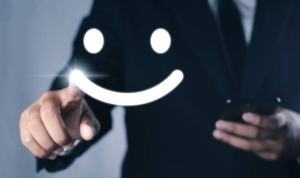 istock Customer or User give rating to service experiences review satisfaction feedback survey on online application, Customer can evaluate quality of service leading to reputation ranking of business. 1620786071