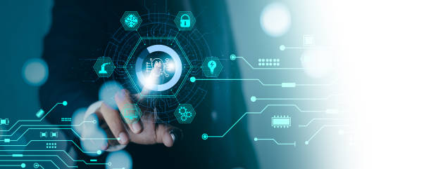 istock Artificial Intelligence (AI), Businessman Touching AI Circuit Innovation in Brain's Network Connection for Software Development. AI Futuristic Business Innovation in Network Synchronization, IoT. 1620786625