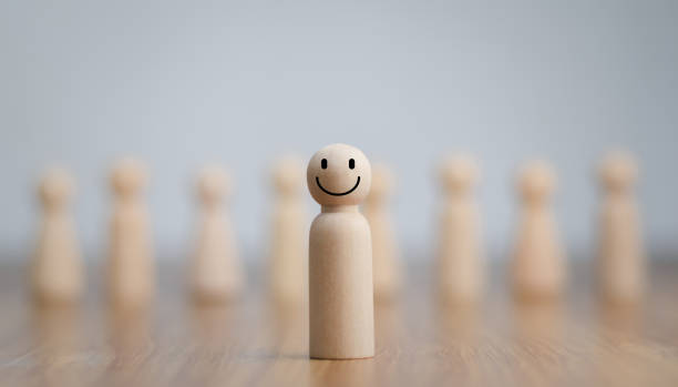 istock Happy and enjoy Stand out from the crowd and different creative idea concepts, Hierarchy, power,One different on better, higher level. Individuality. Unique. Management and leadership concept. 1620794771