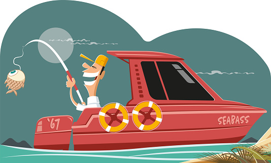 Easy editable 
happy fisher  illustration...
Elements was layered.