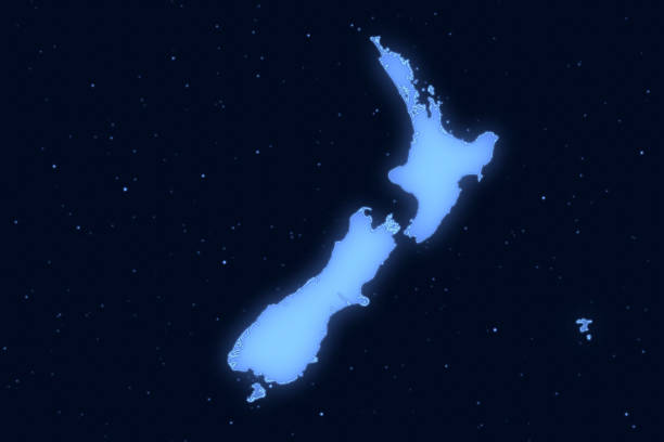 istock Oceania map series with New Zealand, futuristic 1620837934