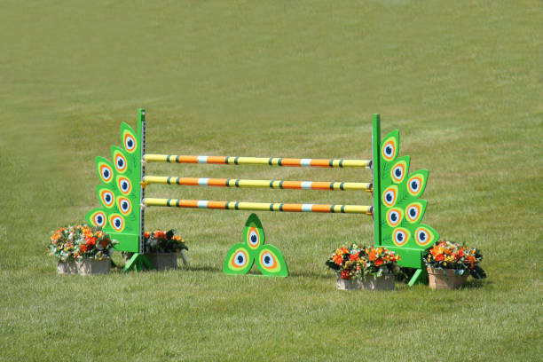 Jumping Obstacle Fence. stock photo