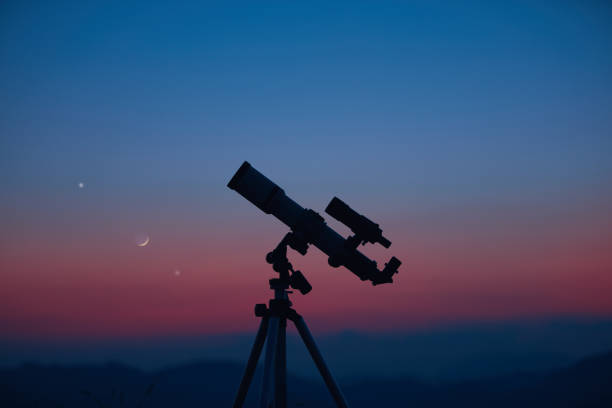 istock Astronomical telescope for observing stars, planets, Moon, celestial objects in the sky. 1620891194