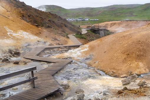 Seltun geothermal area in Iceland on the Reykjanes Peninsula