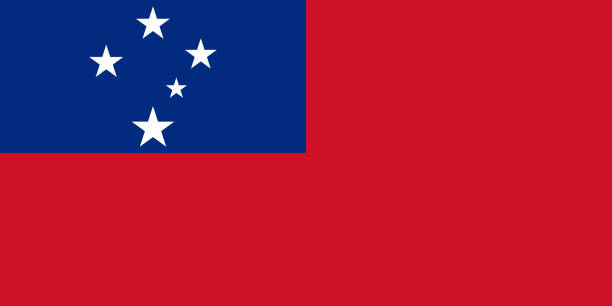 Independent State of Samoa flag. Official colors. Correct proportion Independent State of Samoa flag. Official colors. Correct proportion. Vector illustration southern cross stock illustrations